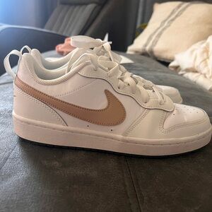 Nike White and Brown Athletic Shoes